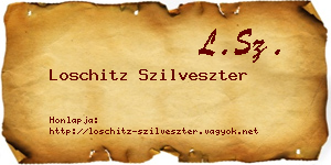 Loschitz Szilveszter névjegykártya